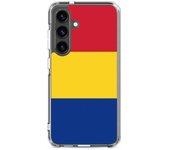Coque Téléphone - Samsung - Galaxy S24 Plus - Drapeau Roumanie - Souple - Multicolore