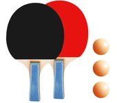 Juego de 2 raquetas de tenis de mesa con 3 pelotas de ping pong para gimnasio y deportes
