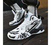 Nuevas zapatillas de baloncesto de cuero para niños y adolescentes, zapatillas deportivas de campo de cemento de combate real para estudiantes, zapatillas deportivas para niños 35