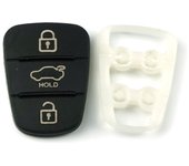 EDP1123 Almohadilla de goma 3 botones Flip Car Remote Key Shell Insertar funda para Hyundai Kia