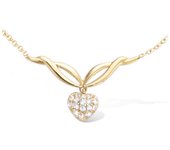 Les Trésors De Lily [M6218] - Collar chapado en oro 'Love' oro blanco - 27x15 mm oro