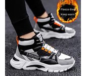 Zapatos de hombre de terciopelo de moda de caña alta de invierno, zapatos Borad casuales deportivos cálidos 39 verde