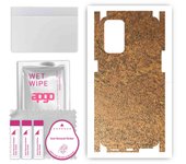 apgo Protective Skin Sticker for the back+sides compatible with Oppo Reno 6 5G, Full Wrap Film, Foil, Vinyl - Pattern Rusty Copper