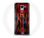 Coque pour Samsung Galaxy A8 2018 Stranger Things Affiche Equipages Fan Art Saison 4
