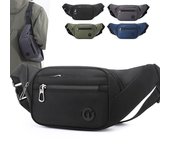 Riñonera impermeable para hombre, para deportes al aire libre, bandolera de hombro, bolso de pecho verde