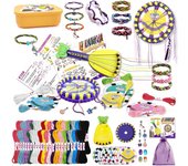 Kit de juguete de cuerda Misanga hecho a mano para niñas, juego de pulseras artesanales de tejido DIY, regalo de cumpleaños, kit de accesorios de cuerda de macramé hecho a mano para niños