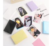 Fundas para tarjetas Kpop de 61x91mm, Protector de tarjetas esmeriladas, bolsa de almacenamiento, películas para sesiones fotográficas, tarjetas de juego negro