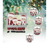 Adornos navideños personalizados de familia sobrevivida 2020