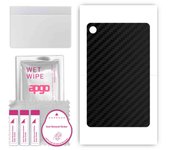 apgo Protective Skin Sticker for the back compatible with Motorola Moto Tab G20, Wrap Film, Foil, Vinyl - Pattern Carbon Black