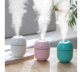 Mini humidificador de aire ultrasónico de 200ML, luz romántica, difusor de aceites esenciales USB, purificador de Aroma para coche, generador de niebla de aniones con lámpara LED verde