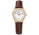 Reloj analógico de cuero CaSio Ltp 1094q 7b6rdf para mujer, con correa de piel de pingüino y correa de piel de pingüino. LTP-1094Q-7B6RDF