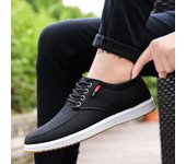 Zapatos casuales para hombre, zapatos de lona de verano para hombre, zapatos de lona casuales transpirables para hombre, zapatos para caminar para hombre, zapatos para hombre, ventas de fábrica 6.5 negro