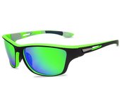 1 Uds. Gafas de sol deportivas de moda para hombre, gafas de sol polarizadas coloridas, gafas de sol para ciclismo al aire libre amarillo