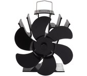 Ventilador de estufa de 6 aspas alimentado por calor, ventilador de estufa de leña de 6 aspas para chimenea de queroseno