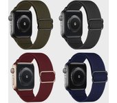 Correa de nailon elástica ajustable para Apple Watch iWatch7: correa de una sola vuelta con hebilla deslizante. 42/44/45/46/49mm