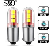 2 uds BA9S LED BAX9S H21W BAY9s T10 W5W bombillas LED H6W T4W luces de marcha atrás de coche matrícula de aparcamiento Interior lámparas de cúpula de mapa BA9S