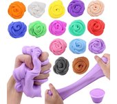 (chico feliz)DIY color limo olor alivio estrés alivio niños color barro copo de nieve barro juguete regalo One Size verde oscuro