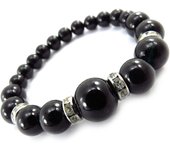 Les Trésors De Lily [J6303] - Bracelet 'Sissi' noir negro