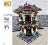 LOZ 1023 China Arquitectura antigua Chinatown Casa de té Tienda Ciudad Calle DIY Mini Bloques Ladrillos Construcción Juguete sin caja