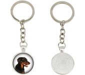 Berger de Beauce, Beauceron, Beauce Sheep Dog - keychain in a box, own photo, keychain pendant from Art-Dog brand plata