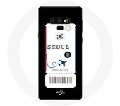 Coque pour Samsung Galaxy Note 9 Billet d'avion Seoul Corée du Sud