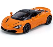 Modelo de coche de juguete McLaren 720S 1/24, coche de aleación de zinc con sonido y luz y puerta de carrocería abierta, coche de juguete para niños, regalo para niños y niñas 1:24-Size:20.5*8.7*5cm negro