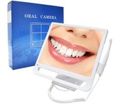 Endoscopio dental con monitor LCD de 17 pulgadas, cámara intraoral VGA, 6 LED, wifi, radio digital, cámara intraoral para odontología de 18 millones de píxeles. EU Plug blanco