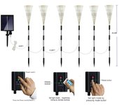 Luces alimentadas por energía solar, alambre de cobre, estrellas, fuegos artificiales, guirnalda de hadas, luces para jardín, paisaje, Navidad 4 blanco
