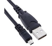 Cable USB de repuesto para transferencia de datos de cámara, cable de sincronización de 8 pines para Sony Cybershot DSCH200 DSCH300 DSCW370 DSCW800 DSC-H200 DSC-H300 DSC-W370 DSC-W800 DSC-W830 negro