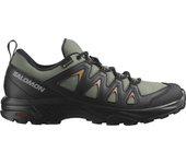 Zapatillas de senderismo y trekking X BRAZE Deep Liken cm [Salomon] GORE-TEX para hombre, verde/negro/mermelada, talla 27.0