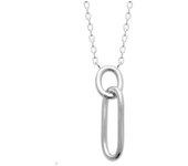 Les Trésors De Lily [R3561] - Collier Argent 'Figaro' argenté (rhodié) - 21x7 mm plata