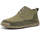 Zapatos de algodón de invierno muy cálidos, botines casuales para hombres, botas para la nieve 38 verde