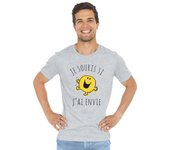 T-shirt Homme - JE SOURIS SI J'AI ENVIE S gris heather