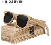 KINGSEVEN Gafas de sol de madera naturales hechas a mano para hombres Gafas de sol polarizadas Gafas de sol de madera para mujeres M