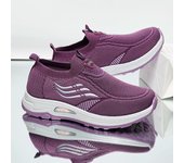 Zapatos informales de moda para mujer, zapatillas de deporte de primavera de malla transpirables, zapatos deportivos sin cordones para mujer, zapatillas de tenis 38 negro