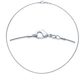 Les Trésors De Lily [M7288] - Collier Argent 'Omega' argenté (rhodié) - 40 cm 1 mm  (rhodié) plata