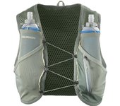 Chaleco de hidratación SALOMON, mochila, conjunto de 8 unidades, color Laurel WASH, talla S, corona/lirio/aloe