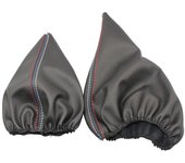 Funda a prueba de polvo para palanca de cambios de coche, funda de piel sintética para manija de freno de mano, para modelos manuales BMW E30, E36, E34, E46 y Z3, accesorios negro