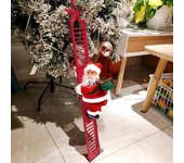 Escalera de escalada eléctrica, muñeco musical de Papá Noel, decoración de adornos navideños para el hogar, decoración colgante para árbol de Navidad, regalo de Año Nuevo