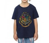 Camiseta de algodón con escudo de Hogwarts para niñas de Harry Potter 7-8 Years blanco