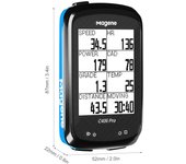 Bicicleta GPS ordenador impermeable inalámbrico ANT+ velocímetro de bicicleta inteligente odómetro de bicicleta rojo