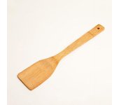 Espátula de cocina de madera de bambú saludable de 30 cm, cuchara, volteador, utensilio de cocina