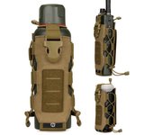 Bolsa para tetera de viaje al aire libre, bolsa deportiva, bolsa táctica para botella de agua Molle, funda para cantimplora, bolsa multifuncional EDC para botella B-500ML