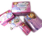 Princesas Disney [N0907] - Juego de 5 baúles tipo cúpula 'Princesa Sofía' rosa violeta púrpura