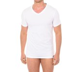 Camiseta Manga Corta cuello en pico 00CG26-0QAZY para Hombre M blanco