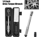 Llave dinamométrica ajustable de 1/4 pulgadas para coche, bicicleta, moto, uso de 5-25N.m, herramienta manual de llave inglesa micrométrica 1/4 hole to 3/8 head