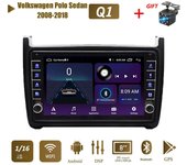 Radio Android para coche para Volkswagen Polo Sedan 2008-2018 con botón, reproductor Multimedia de vídeo estéreo 2din, WIFI, GPS, 1 + 16GB 1+16GB