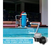 2 uds 190106Z red de filtro DE. y Quad DE. Filtros Sombrero de pantalla de purga de aire Sombrero de pantalla de acero inoxidable Sombrero de pantalla Bleede Filtro de malla para piscina negro