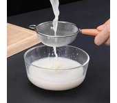 1 colador pequeño de acero inoxidable, colador de aceite de malla fina, filtro multifunción, tamiz de harina, utensilios de cocina para hornear.