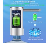 Bomba eléctrica para botellas de agua, dispensador automático de agua de 19 litros, bomba plegable para botellas de agua de escritorio, recargable H3 blanco